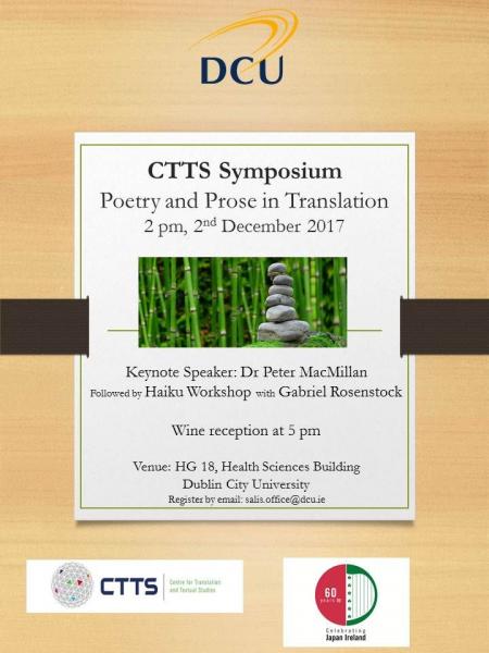 Upcoming DCUs Centre for Translation and Textual Studies (CTTS) Symposium