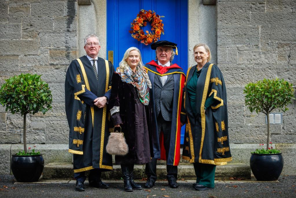 Terence O'Rourke with his wife Desiree, Prof Daire Keogh and Brid Horan