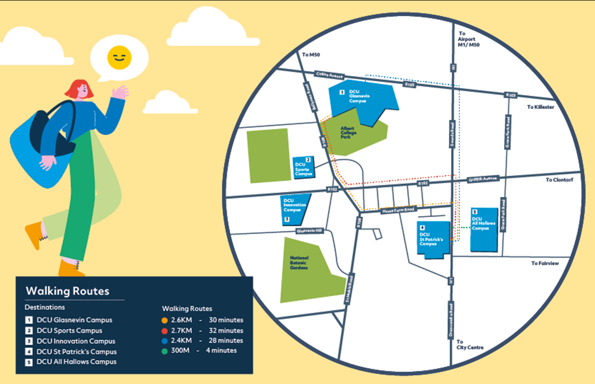 DCU all campuses map