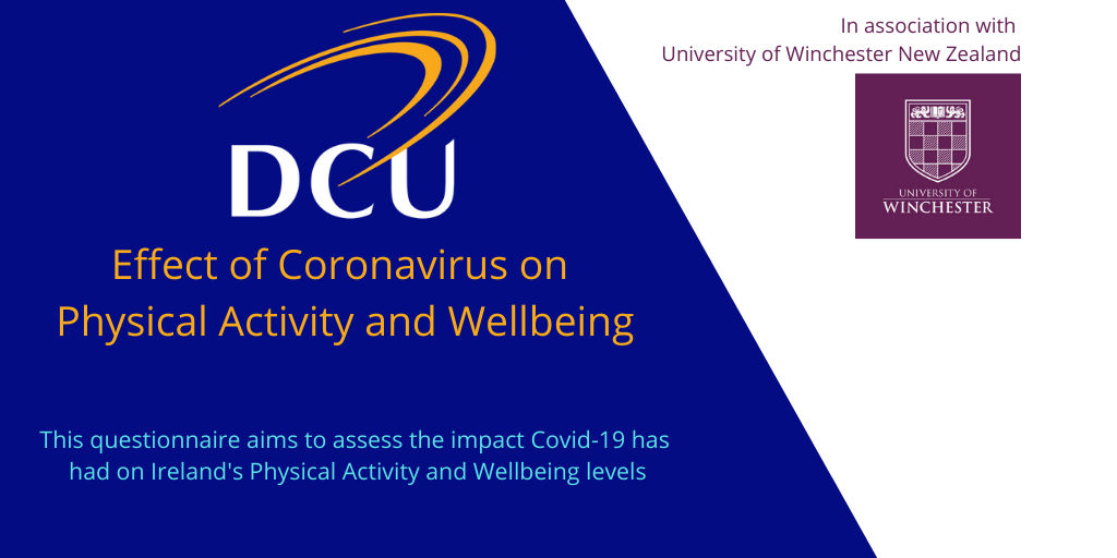 DCU All-Island International Study looking at Impact on Physical Activity and Wellbeing during COVID-19 Restrictions underway