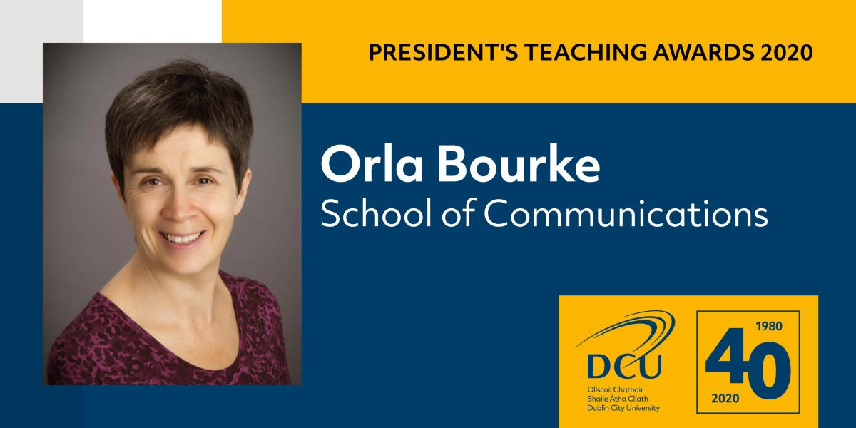 Orla Bourke Receives New Lecturer President's Teaching Award