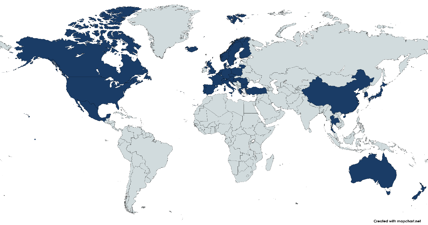 A map of the world</p>
<p>Description automatically generated