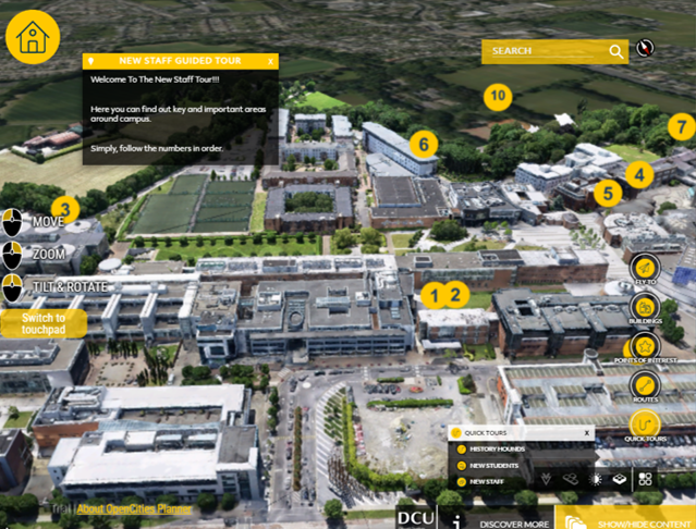 Screenshot of Glasnevin Campus explorer