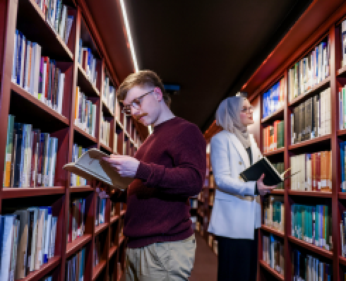 browsing shelves