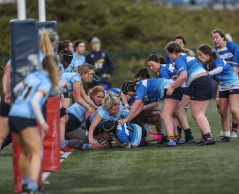 DCU ladies rugby team vs UCD