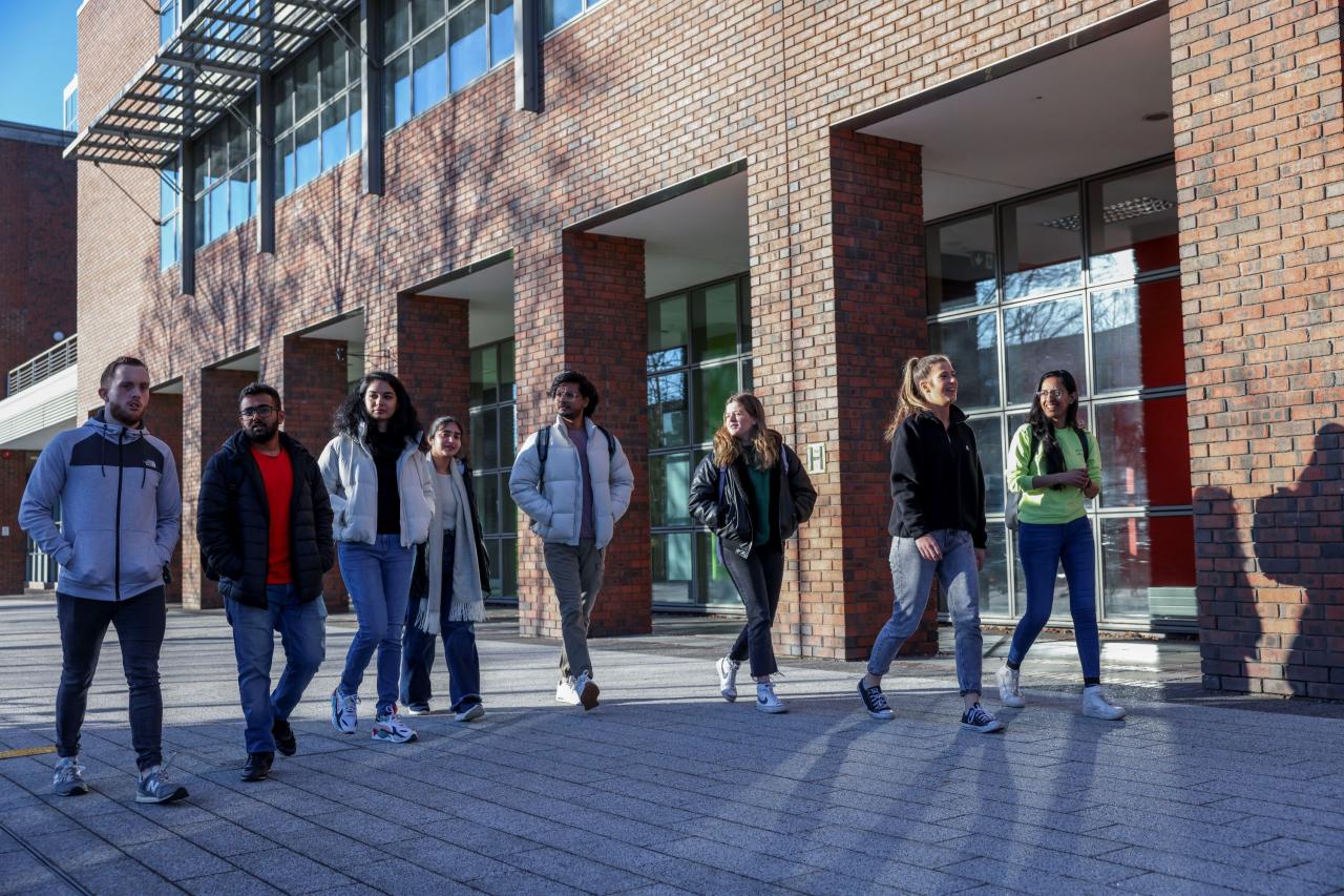Students walking on the Glasnevin campus