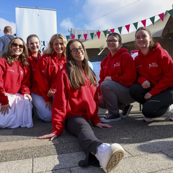 Students attending the DCU Clubs & Socs Fair 2024