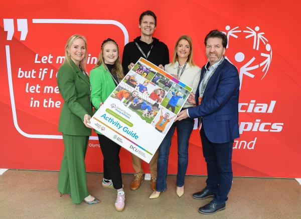 Shows DCU researchers at special olympics Ireland launch event