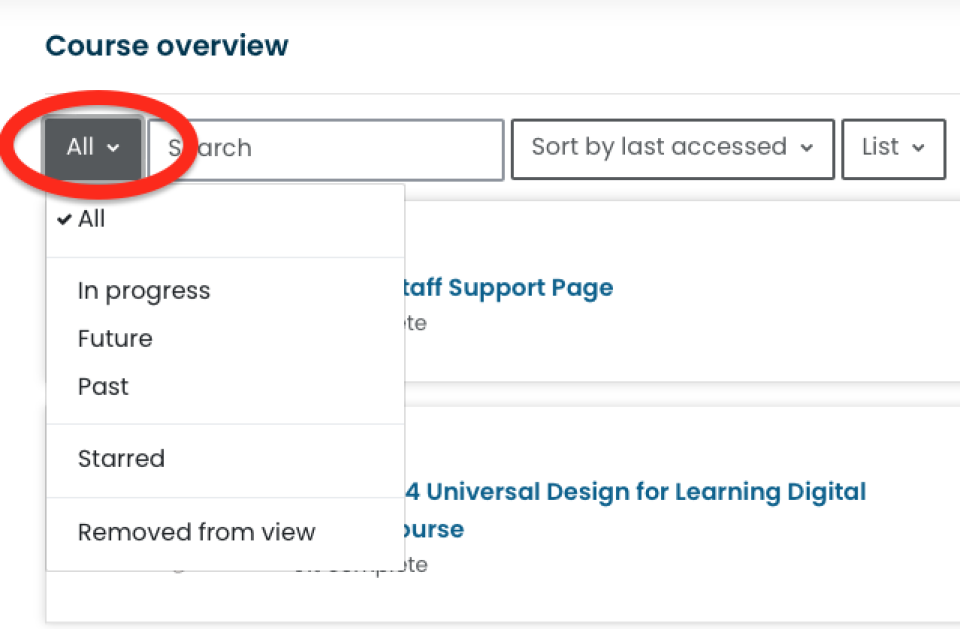 Course overview all courses