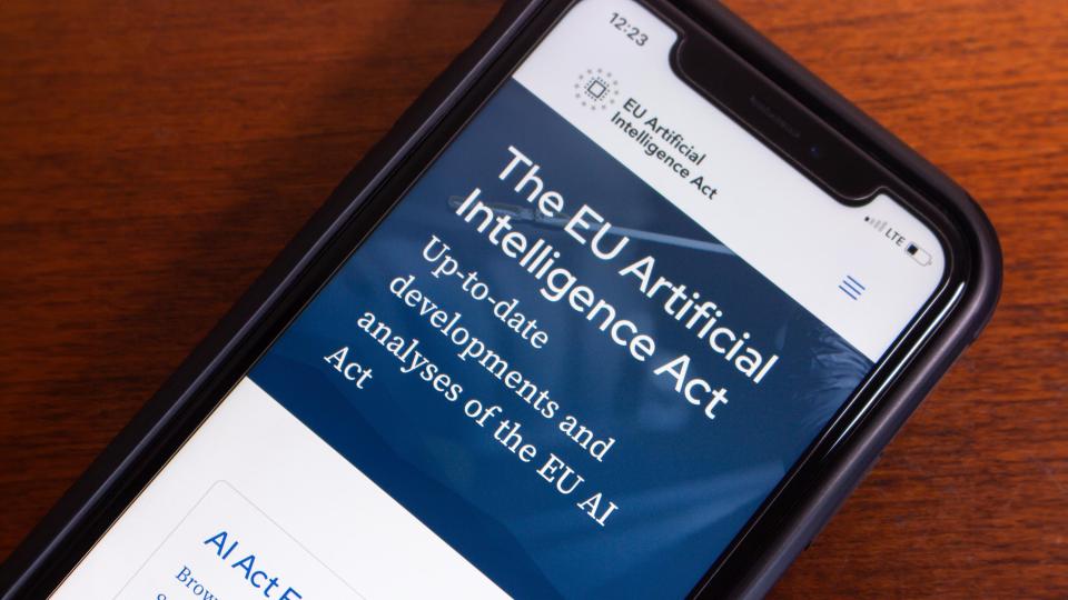 phone with EU AI Act written on it