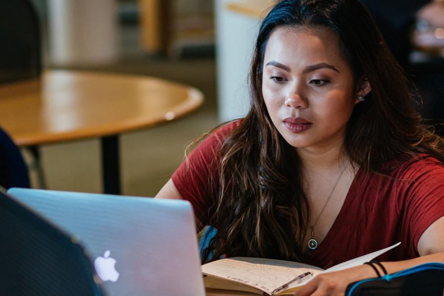 Student at laptop