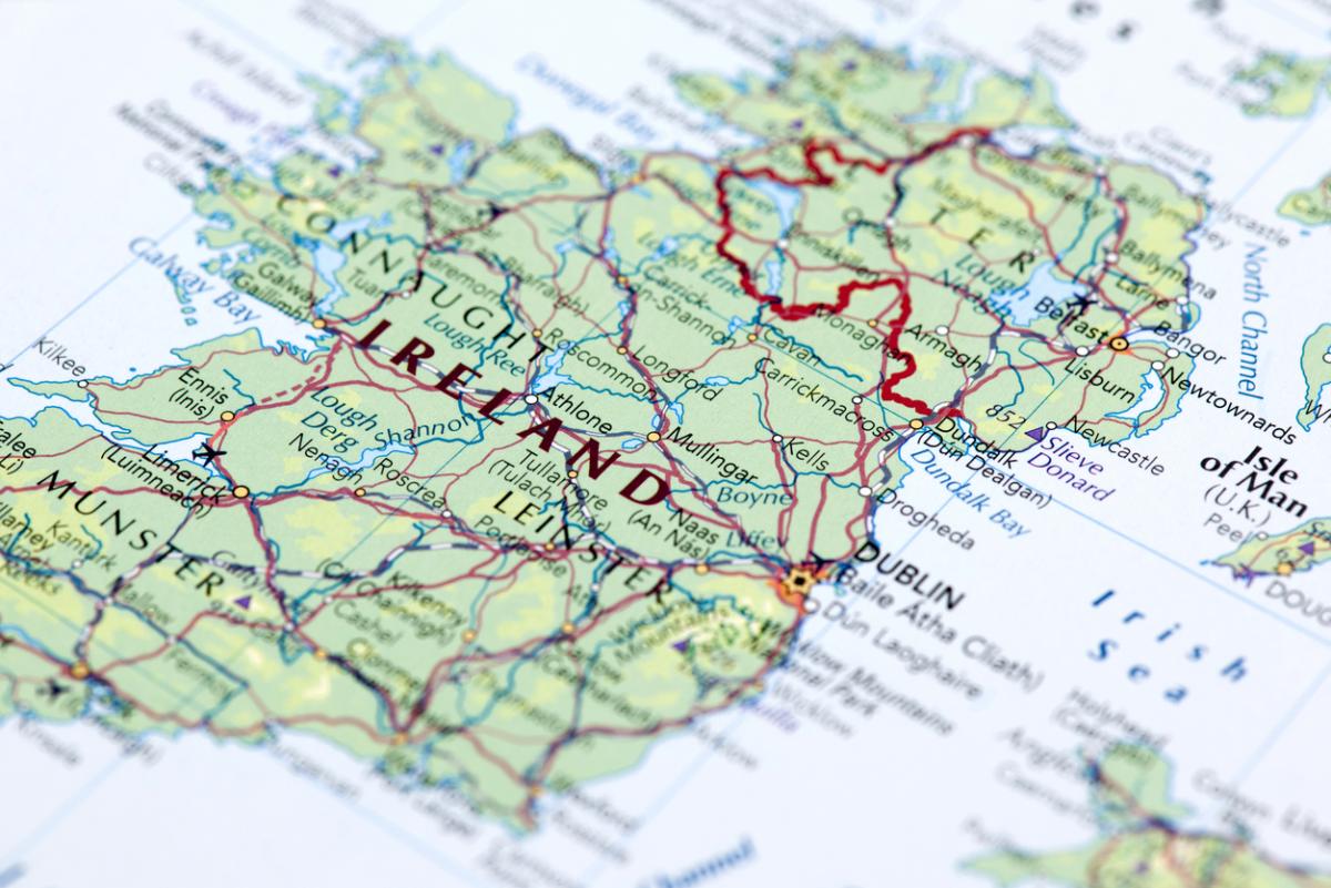 Colour map of Ireland 