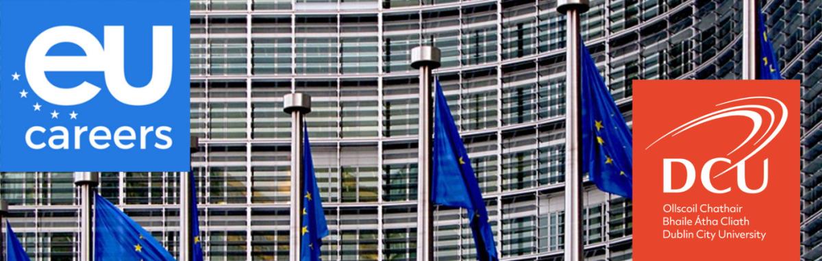 DCU - EU Careers banner with European flags