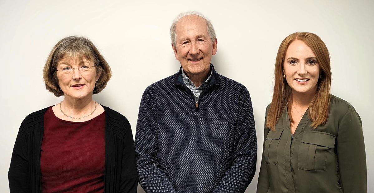 L-R: Dr. Catherine Mulryan-Kyne, Prof. Bernard Pierce, Fiona Giblin
