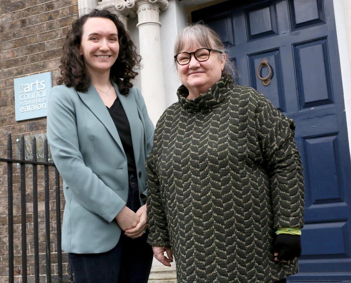 Aisling Nic Artáin, Head of Irish Language at the Arts Council, and Réaltán Ní Leannáin (Photo: Mark Steadman)