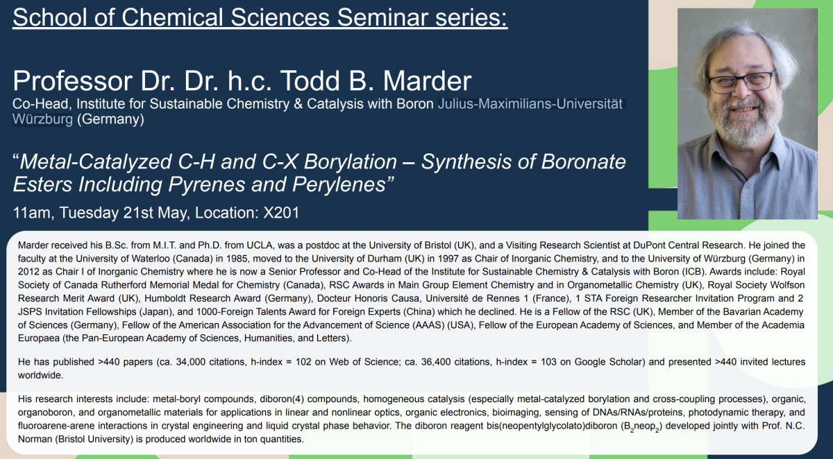 Todd Marder Seminar Info