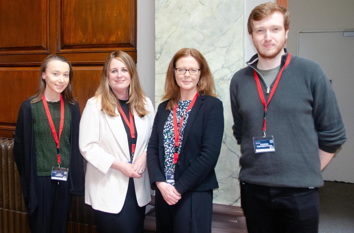 Left to right: Dr Lisa Keenan, Prof Mary Rose Sweeney, Dr Sinéad McNally, Mr Ciarán Ramsbottom