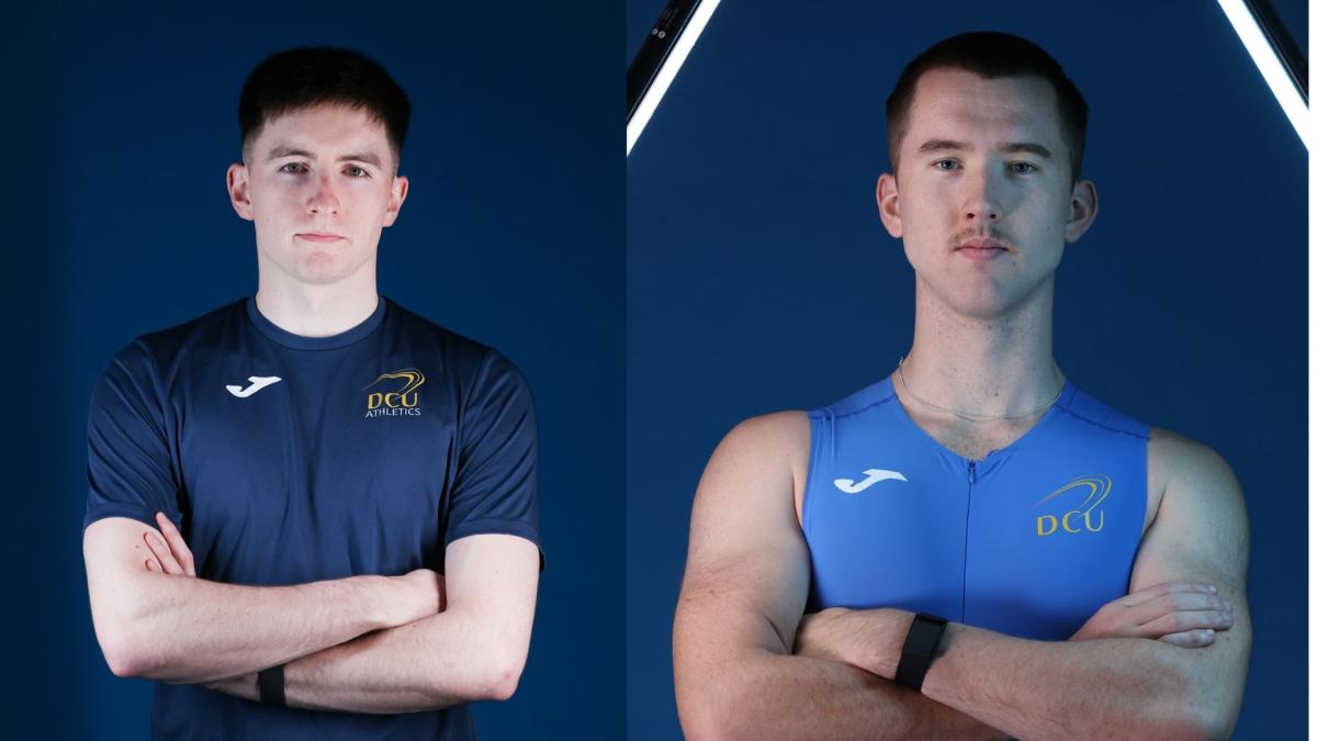 A merged picture showing athletes Mark Smyth and Jack Raftery