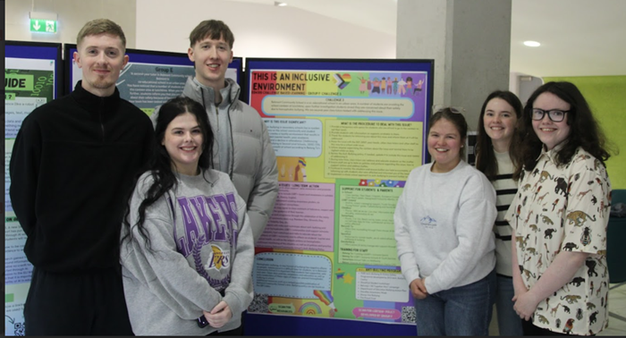  A team of students with their research poster