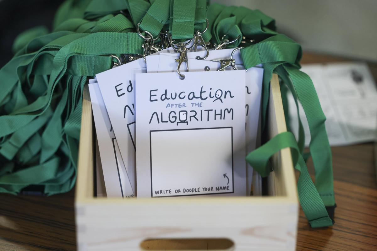 Education after the algorithm lanyards.