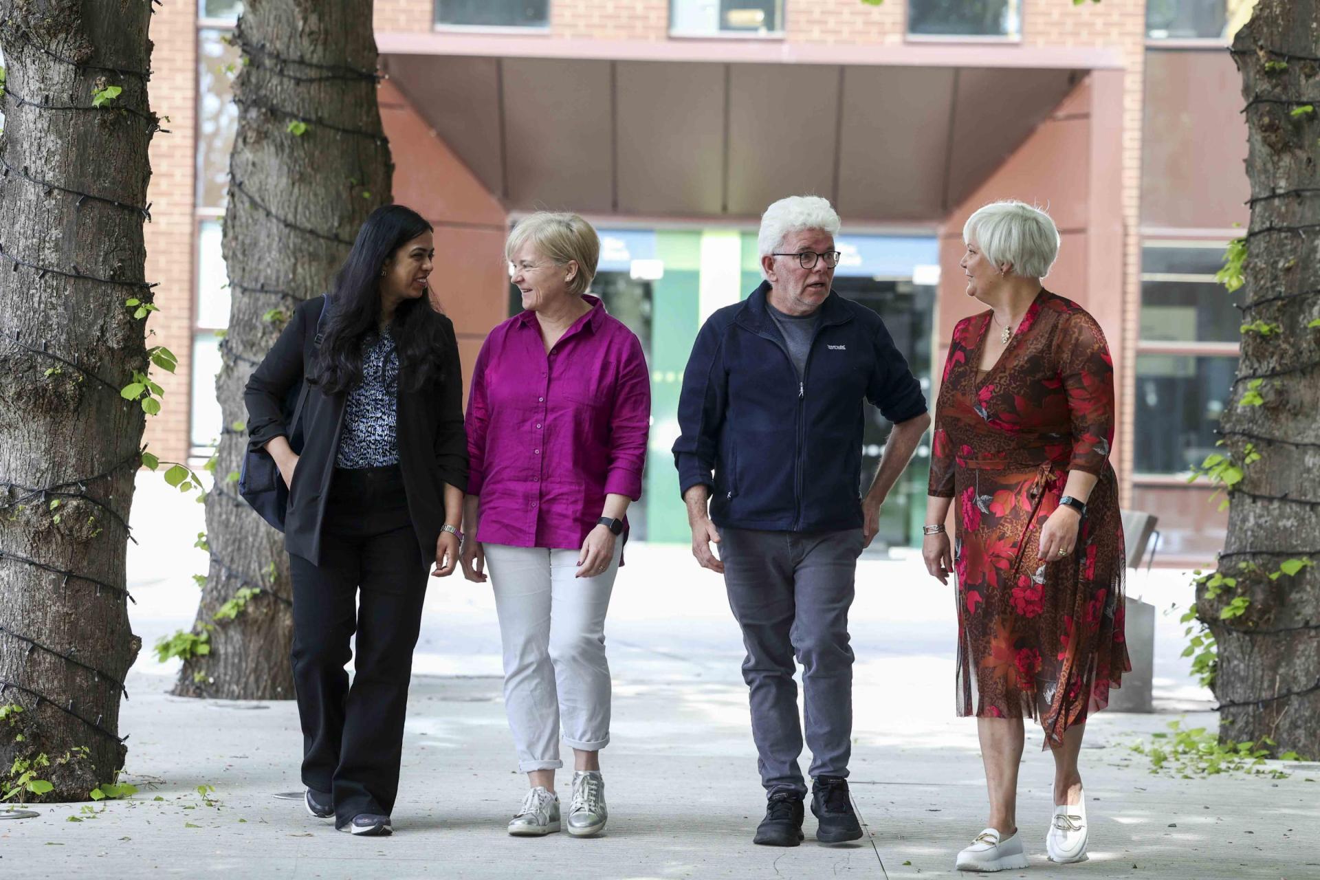 Colleagues Walking together on campus