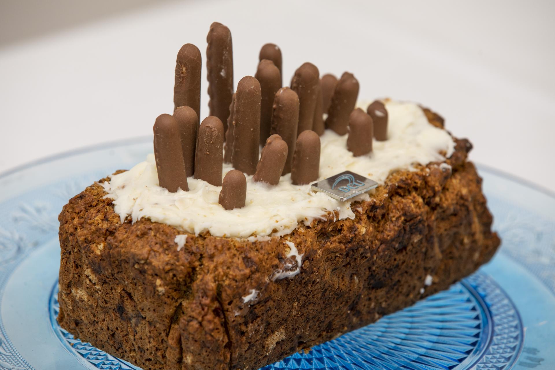 Shows Ian Bell's banana bread for DCU Bake Off for Barretstown