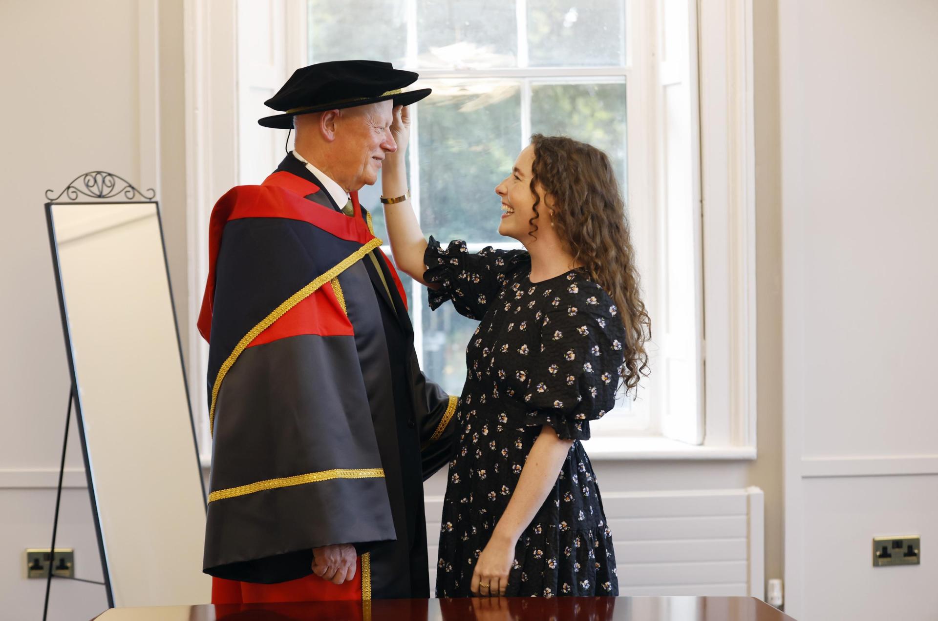 Dr Donal O'Donnell receiving his cap